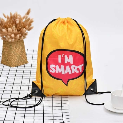 Sacs non tissés promotionnels jaunes non tissés du sac 105Gsm Eco de cordon d'épicerie