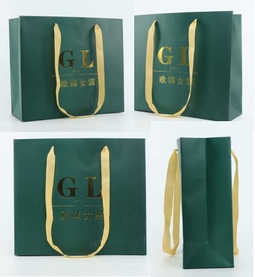 ODM Logo Paper Bag fait sur commande imprimé de luxe a renforcé ISO9001 inférieur