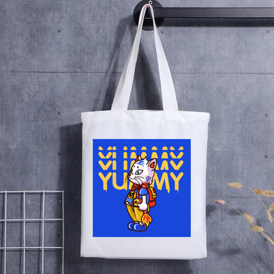 Logo imprimé par coutume de sac fourre-tout de toile de coton d'achats d'épaule de dames