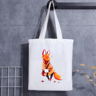 La copie faite sur commande a réutilisé des sacs de coton de toile d'Eco avec votre Logo Shopping Bag