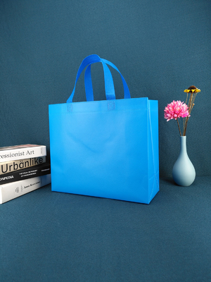 Sac bleu réutilisé Tote Bag Custom Reusable non tissé de cadeau de chaussure d'habillement