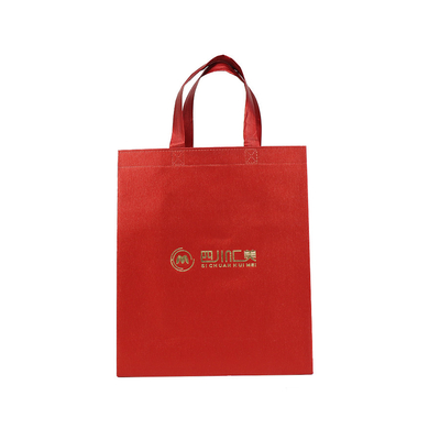 Sacs à provisions recyclables de Logo Reusable Tote Non Woven d'impression fait sur commande avec la poignée