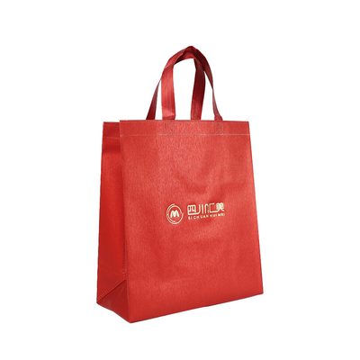 Sacs à provisions recyclables de Logo Reusable Tote Non Woven d'impression fait sur commande avec la poignée