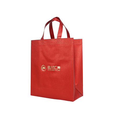 Sacs à provisions recyclables de Logo Reusable Tote Non Woven d'impression fait sur commande avec la poignée