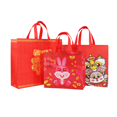 Le lapin que la coutume de cadeau a imprimé non tissé réutilisable sac à provisions l'emballage de polypropylène