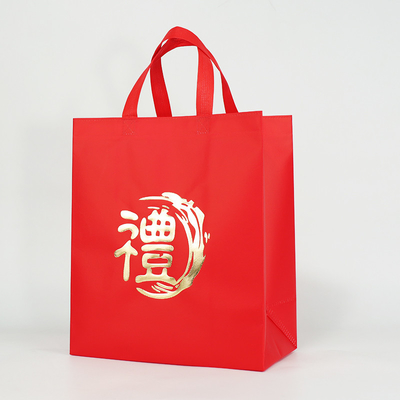 L'épicerie tissée par Tote Gift Bags Christmas Non met en sac Reuseable avec le logo de couleur d'or