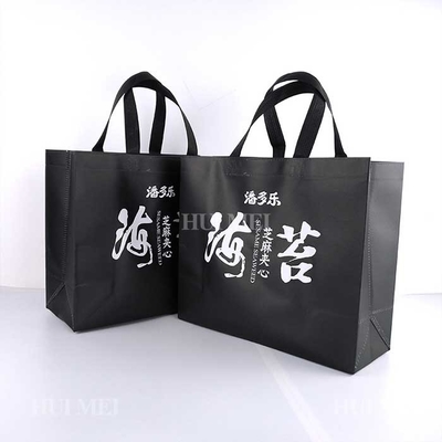 Noir non tissé respirable de Tote Bags Tearproof Blue And de polypropylène de pp