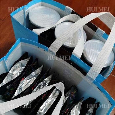 Noir non tissé respirable de Tote Bags Tearproof Blue And de polypropylène de pp