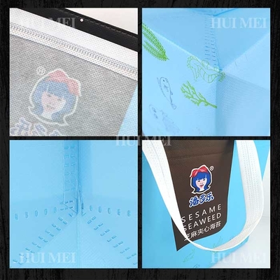 Noir non tissé respirable de Tote Bags Tearproof Blue And de polypropylène de pp