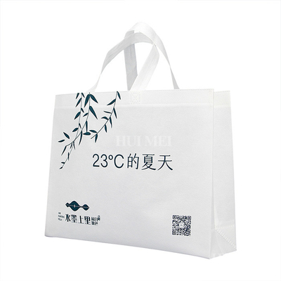 Non tissé promotionnel imprimé imperméable pp sac à provisions biodégradable