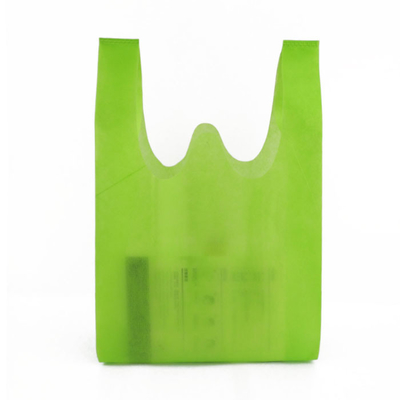 Traction de vert de sac de T-shirt tissée par Tote Handle Heat Transfer Non anti