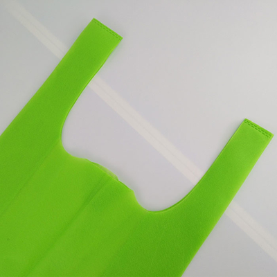 Traction de vert de sac de T-shirt tissée par Tote Handle Heat Transfer Non anti