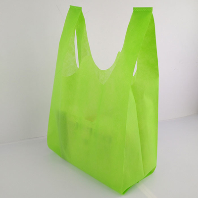 Traction de vert de sac de T-shirt tissée par Tote Handle Heat Transfer Non anti