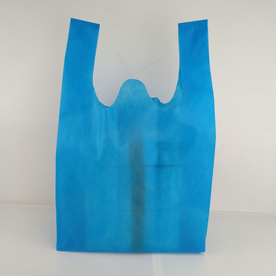 Le sac non tissé biodégradable réutilisable de T-shirt du sac à provisions 70gsm rétrécissent résistant