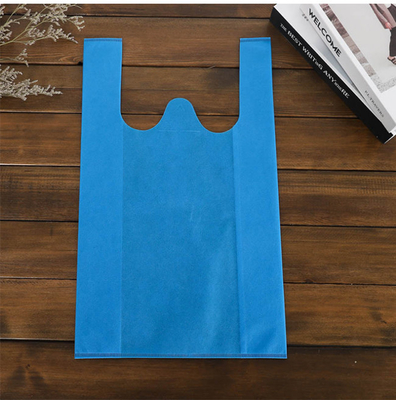 la coutume non tissée de supermarché de sac de T-shirt de 50gsm Eco a imprimé Tote Bags non tissé
