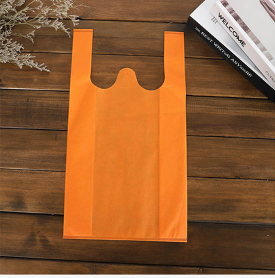 la coutume non tissée de supermarché de sac de T-shirt de 50gsm Eco a imprimé Tote Bags non tissé