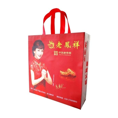 Les sacs à provisions non tissés verts non tissés stratifiés de la couleur pp de sac emploient pour le textile tissé Carry Bag d'achats et de promotion non