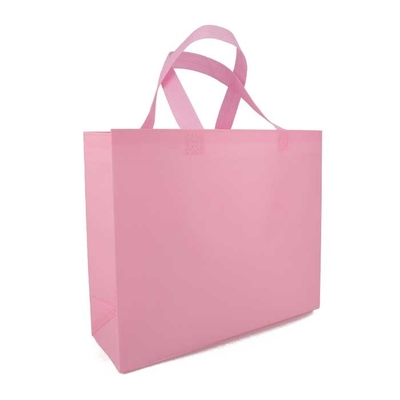 L'épicerie a imprimé le rétrécissement respirable non tissé du rose 65gsm de sacs à provisions résistant