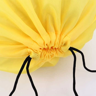 Sac non tissé de cordon du polypropylène 32*42cm 80Gsm jaune pour des achats