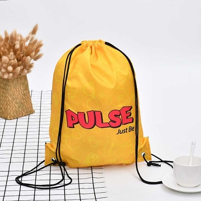 Sacs non tissés promotionnels jaunes non tissés du sac 105Gsm Eco de cordon d'épicerie