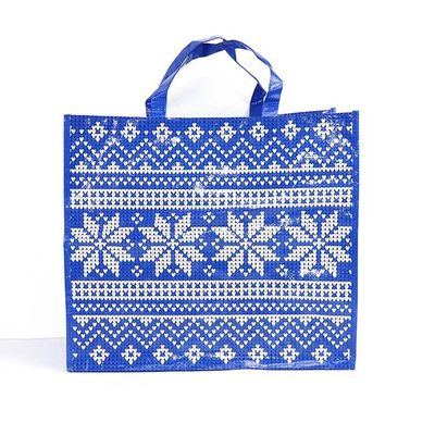 Le polypropylène manipulé tissé met en sac 145Gsm bleu stratifié pour le supermarché