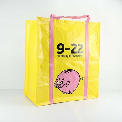 Le polypropylène manipulé cousant les sacs réutilisables jaunissent 105Gsm a stratifié