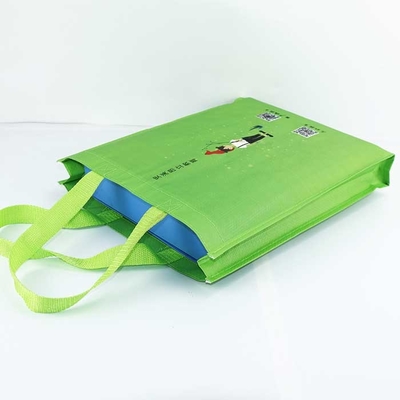 Le polypropylène réutilisable tissé met en sac le vert manipulé respirable de sacs de 29*35cm