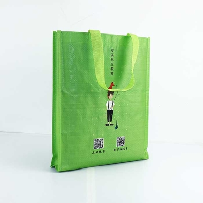 Le polypropylène réutilisable tissé met en sac le vert manipulé respirable de sacs de 29*35cm