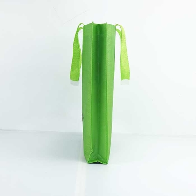 Le polypropylène réutilisable tissé met en sac le vert manipulé respirable de sacs de 29*35cm