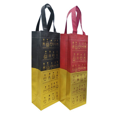 La bouteille de vin non tissée pliable non tissée biodégradable de sacs de vin met en sac 60gsm
