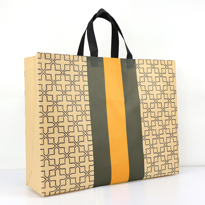Voyagent non les sacs à provisions réutilisables de cadeau de textile tissé avec des poignées