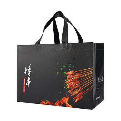 Le polypropylène non tissé emportent des sacs conçoivent 90gsm en fonction du client
