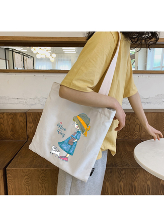 Coton organique Tote Single Shoulder Canvas Bag écologique