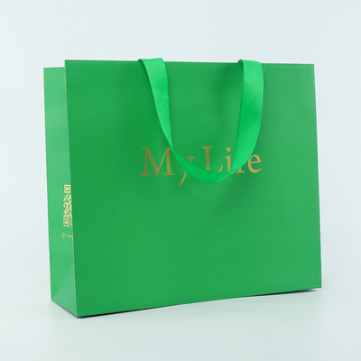 Poignée faite sur commande de Logo Paper Bag With Rope de cadeau de luxe