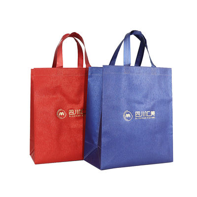 Sacs à provisions recyclables de Logo Reusable Tote Non Woven d'impression fait sur commande avec la poignée