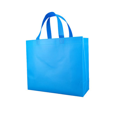 Sac à provisions non tissé réutilisé par tissu d'OEM de Tote Bag Blue Gift Laminate réutilisable