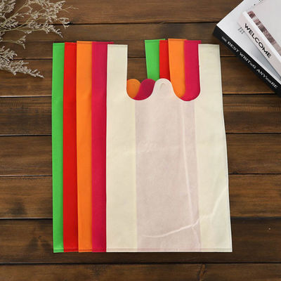 la coutume non tissée de supermarché de sac de T-shirt de 50gsm Eco a imprimé Tote Bags non tissé